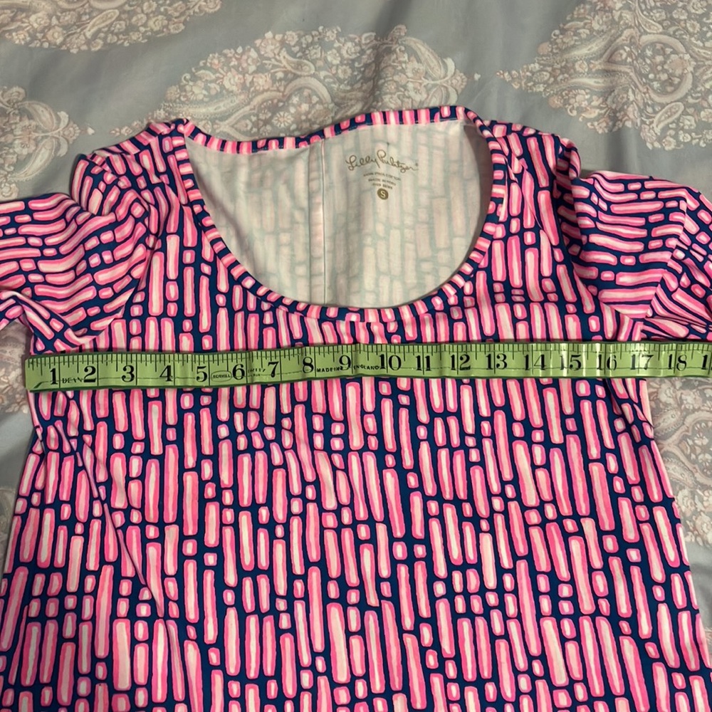 Lilly Pulitzer Mandevilla Beacon dress pink & blue stretch NWOT S - Picture 9 of 10